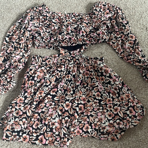 Free people flower print open side dress - Picture 4 of 8